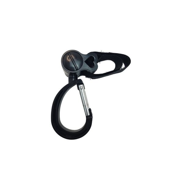 Heavy Duty Hook and Loop Carabiners X 2 Heart Cutout Detail Black - Picture 4 of 5